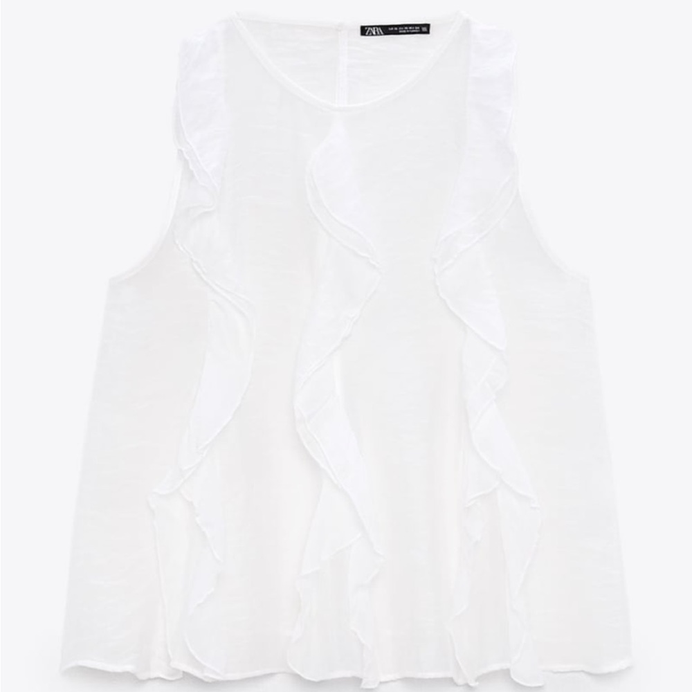 ZARA RUFFLED TOP - Picture 5 of 6